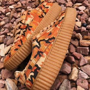 Rihanna Fenty Suede Creepers Camo